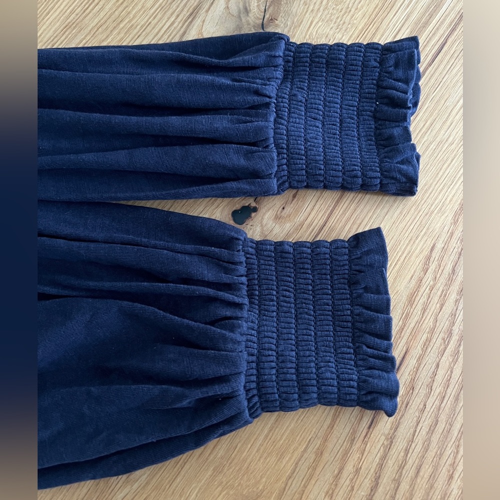 BODEN SMOCKED WAIST DRESS, NAVY, SIZE 10. - Picture 6 of 9